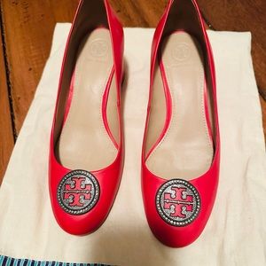 Tory Burch Red block heels